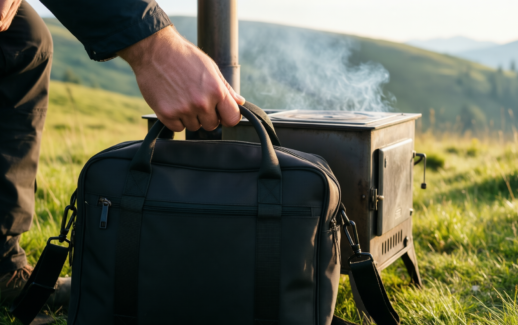 portable wood burning stove — lifestyle photo showing Rocket Stove Rocket Stove in use