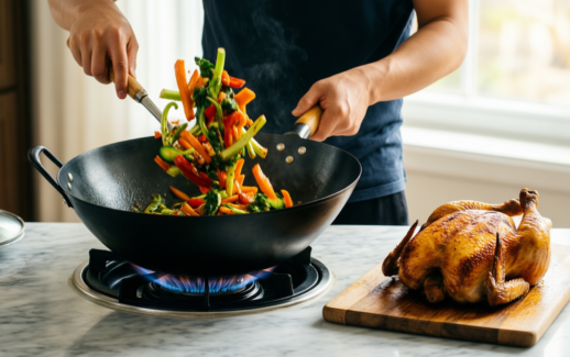 concord professional wok burner — lifestyle photo showing Concord Professional Single Banjo in use