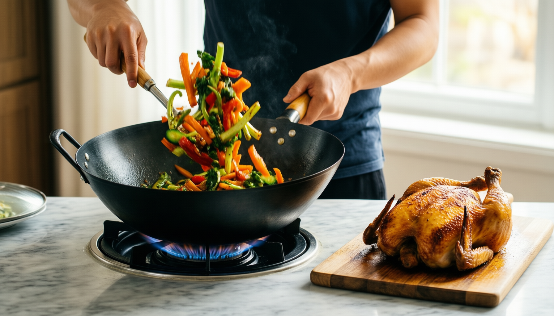 concord professional wok burner — lifestyle photo showing Concord Professional Single Banjo in use