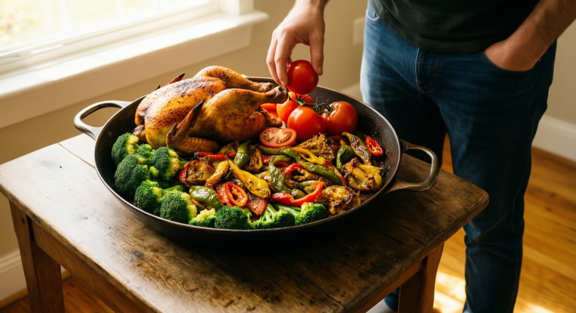 vinod hadk-22 deep kadai — lifestyle photo showing Vinod HADK-22 Cookware Deep in use