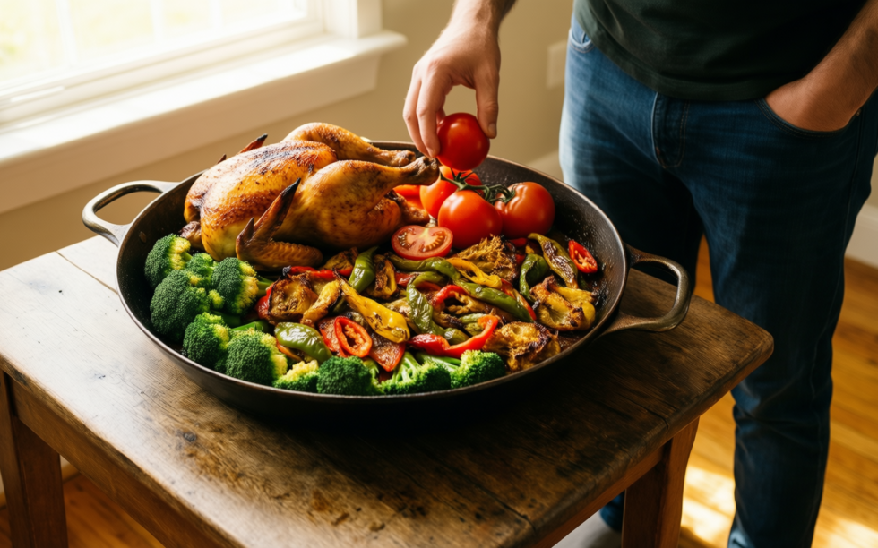 vinod hadk-22 deep kadai — lifestyle photo showing Vinod HADK-22 Cookware Deep in use