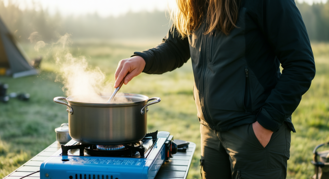 boundless voyage high power camping gas — lifestyle photo showing Boundless Voyage High Power in use