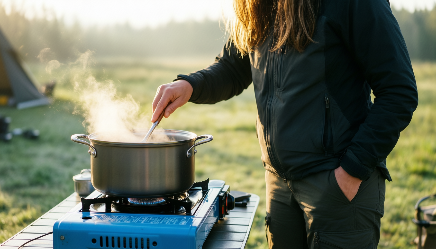 boundless voyage high power camping gas — lifestyle photo showing Boundless Voyage High Power in use