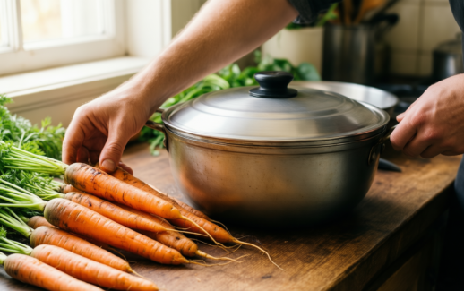 mammafong aluminum wok cover — lifestyle photo showing Mammafong Aluminum Wok Cover in use